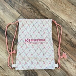 LoveShackFancy x Superga Floral Backpack - Pink and Cream